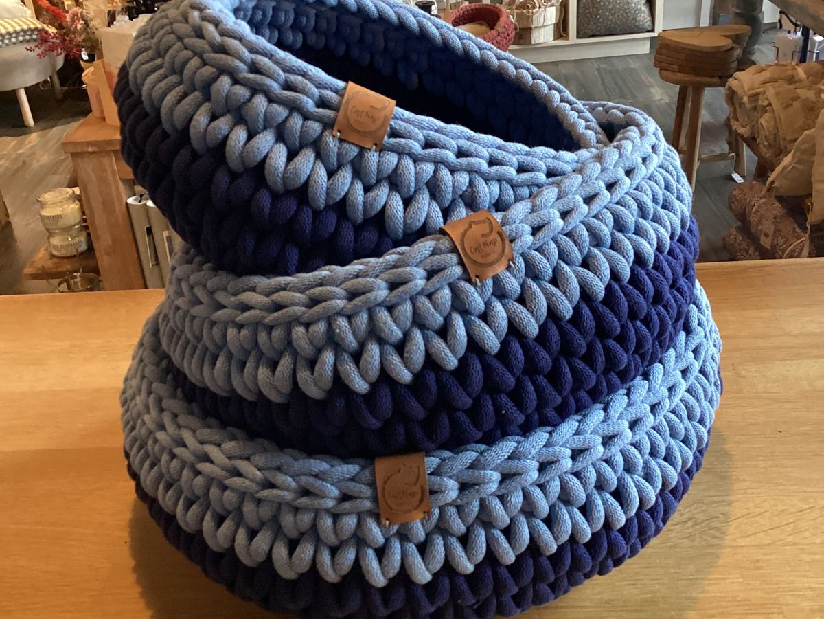 CatNapBasket Denim/lightblue maat L
