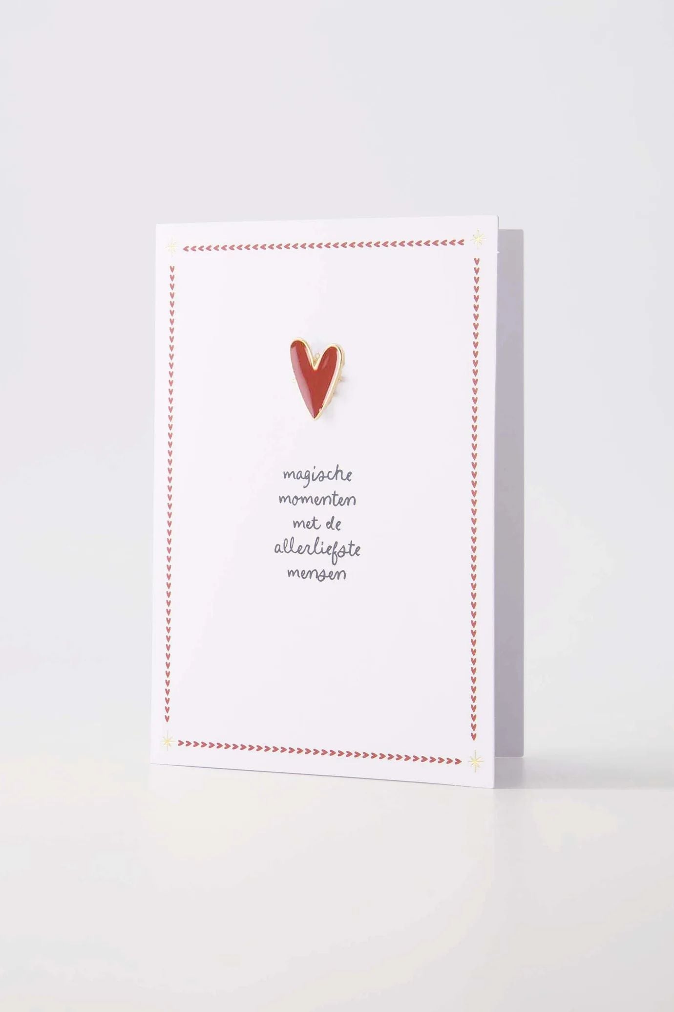 Wenskaart Broche Magische Momenten Wit
