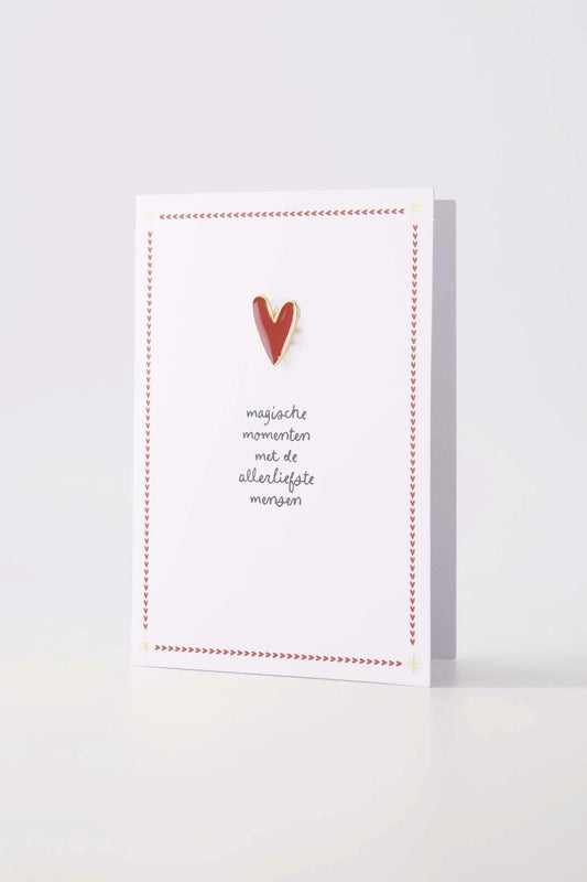 Wenskaart Broche Magische Momenten Wit