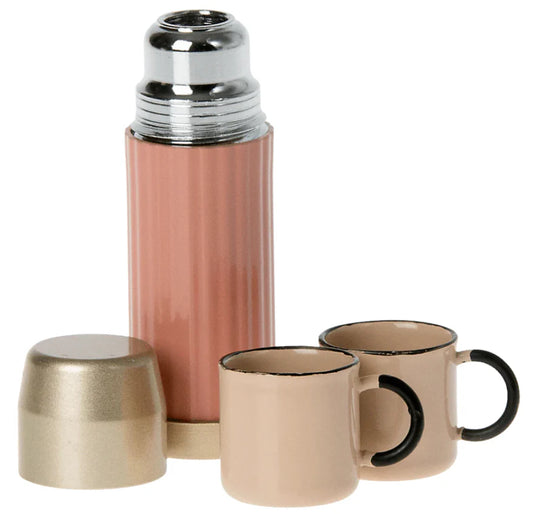 Maileg Thermos and cups soft coral