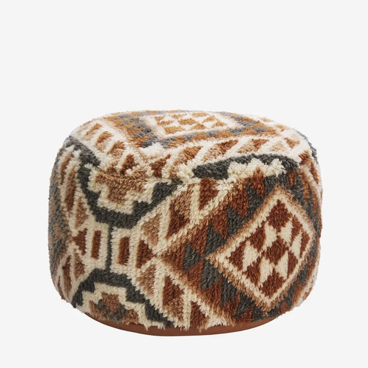 Madam Stoltz wollen poef PRE ORDER LEVERING EIND SEPTEMBER