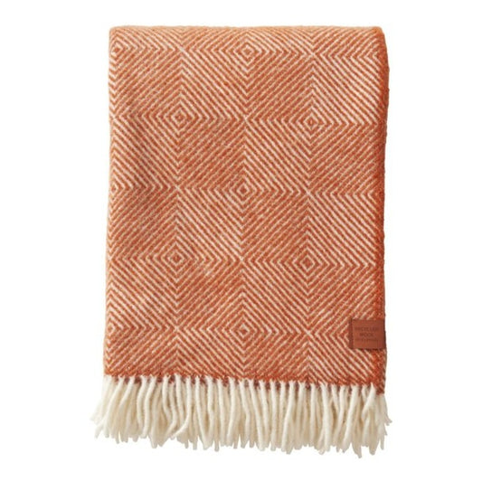 Klippan gooseye orange 25% recycled & 75% eco lambswool