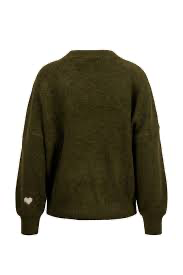 Zusss trui met hartje detail moss green