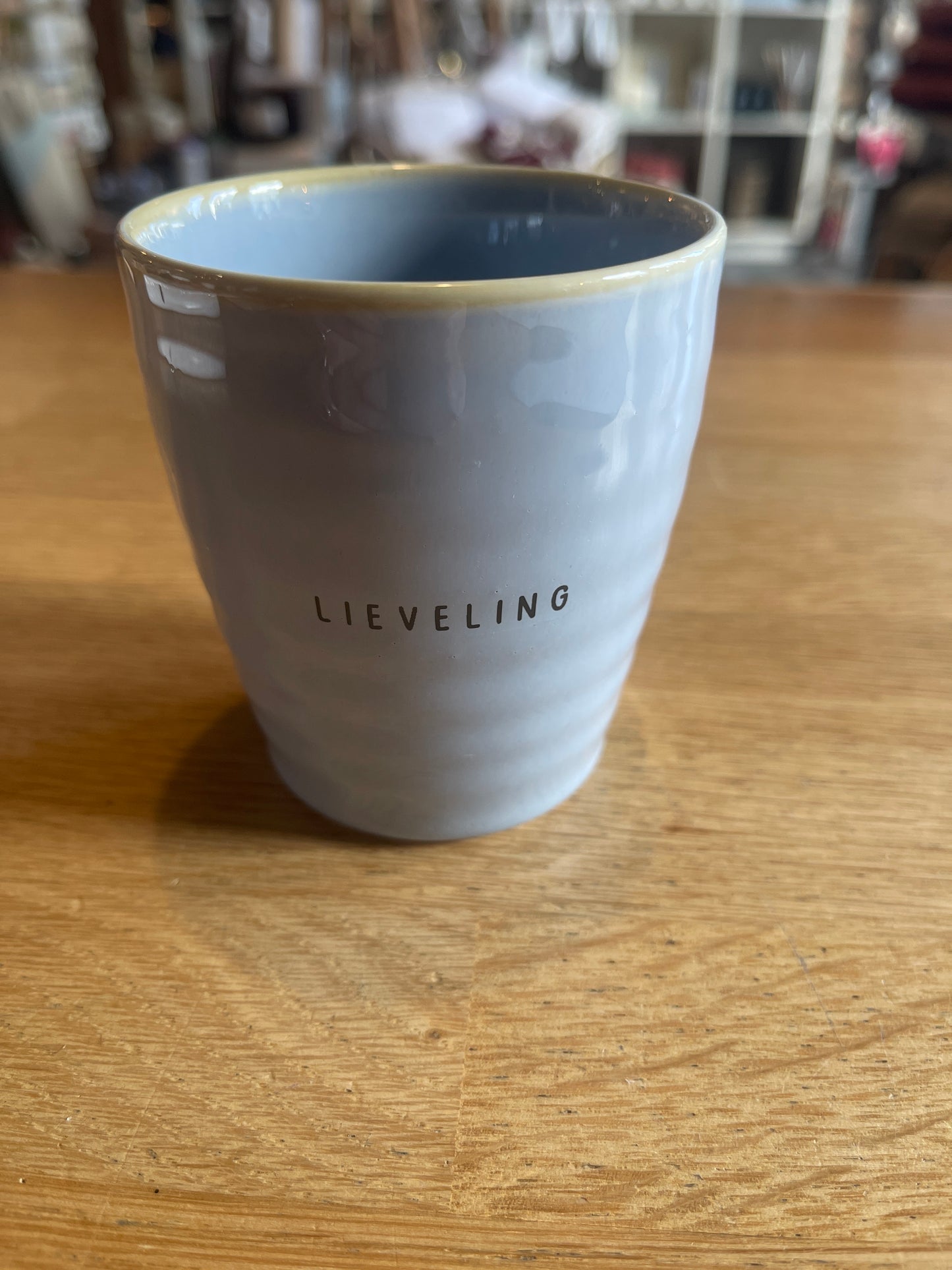 Zusss koffiemok lieveling lichtblauw