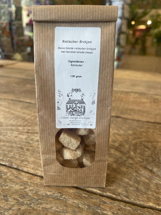 Rietsuiker Brokjes 100 Gr