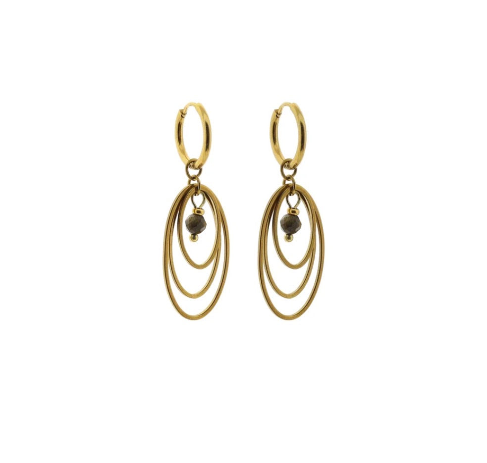 Solid gold earring rings 4mm