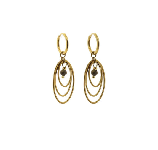 Solid gold earring rings 4mm
