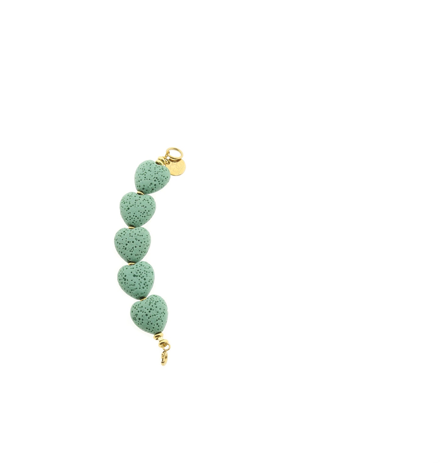 Solid Gold connector bracelet lava love 14mm