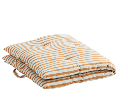 Madam Stoltz printed cotton mattress stripe yellow