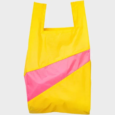 The new Shopping Bag Tv yellow & fluo pink large