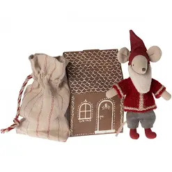 Kerstmuis met huis