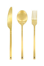 Zusss bestekset 3 delig goud
