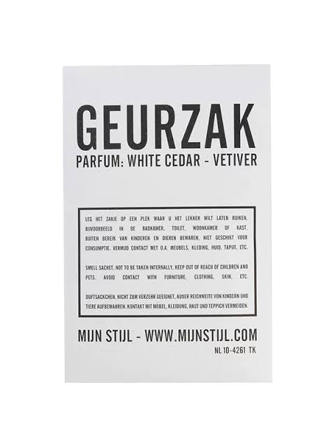 Mijn stijl geurzak white cedar vetiver