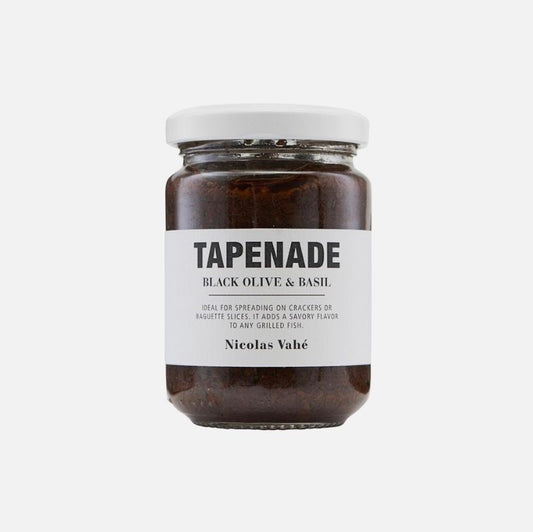 Nicolas Vahé tapenade black olive & basil 135 gram