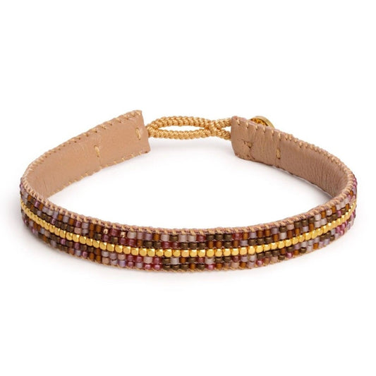 Ibu bracelet the stripe mix brown rose
