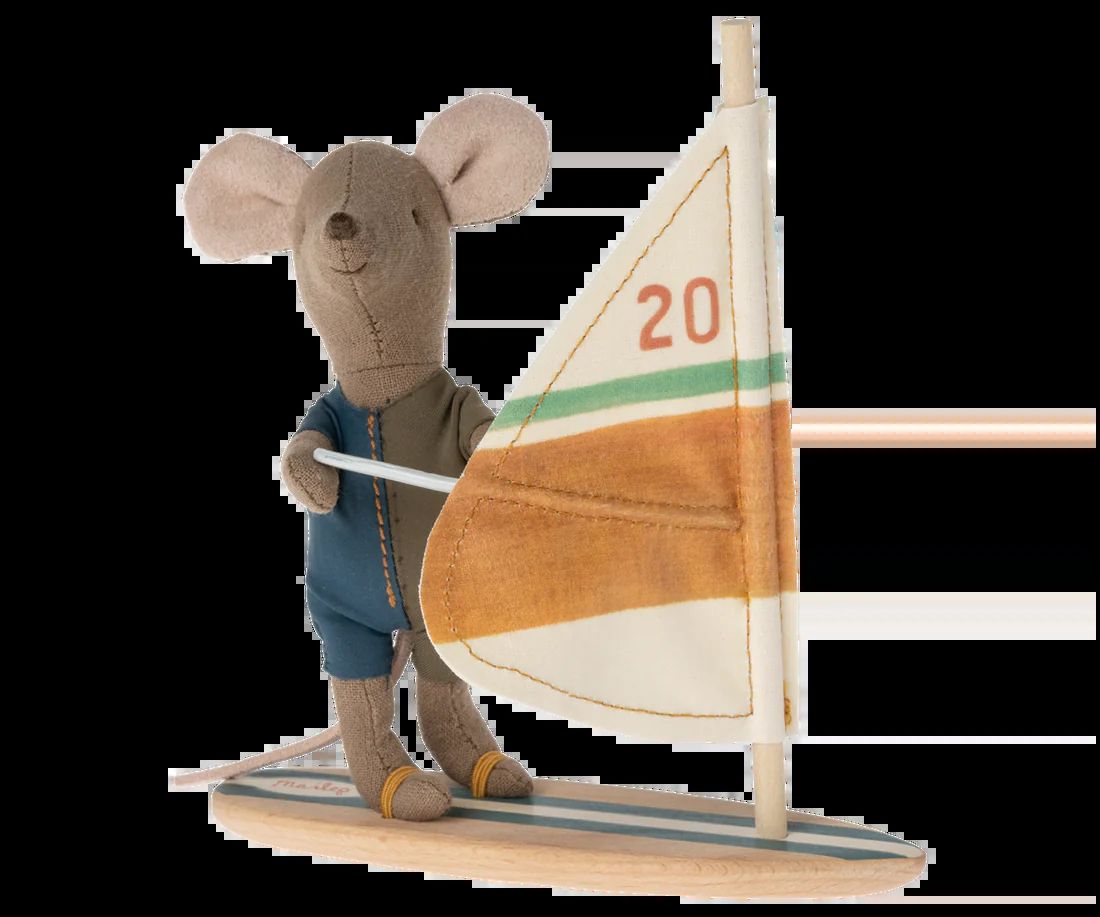 Maileg Beach mice surfer little brother