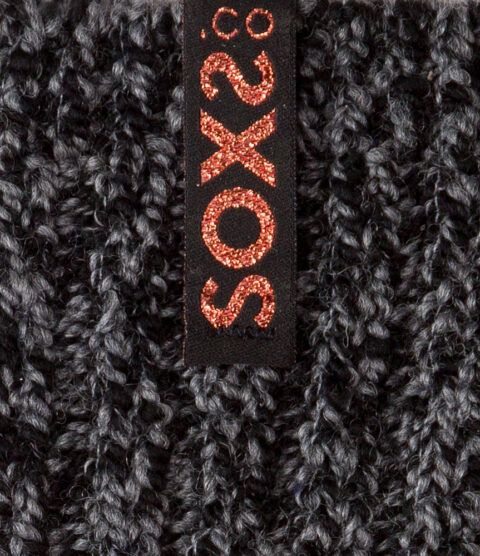 sox3713 soxs original medium donkergrijze wol sparkling copper 37-41