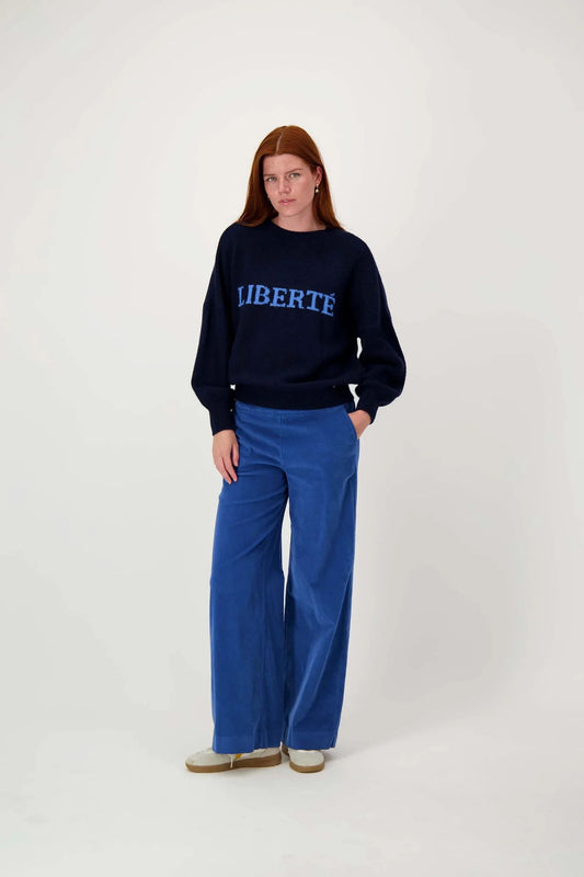 Zusss Corduroy broek met elastaan