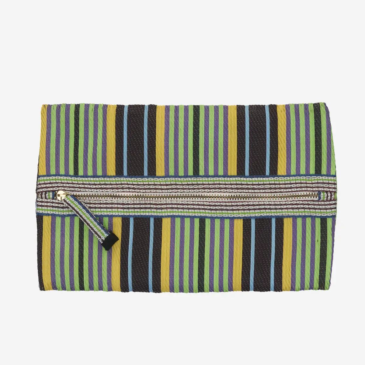 Madam Stoltz Recycled pp pouch green brown purple yellow, blue
