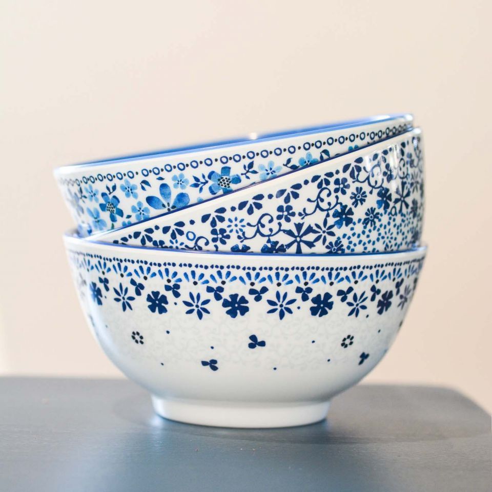 Bunzlau melamine bowl fleur fountain 15cm