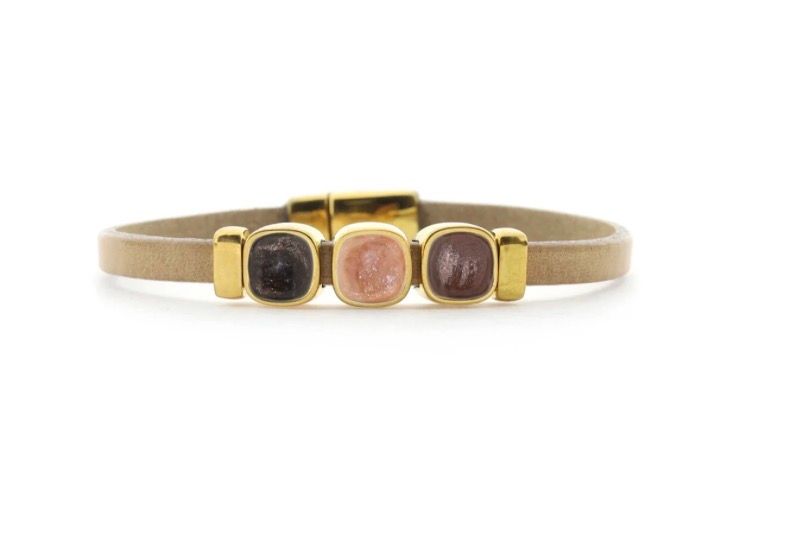 Qoss Puck armband Goud L