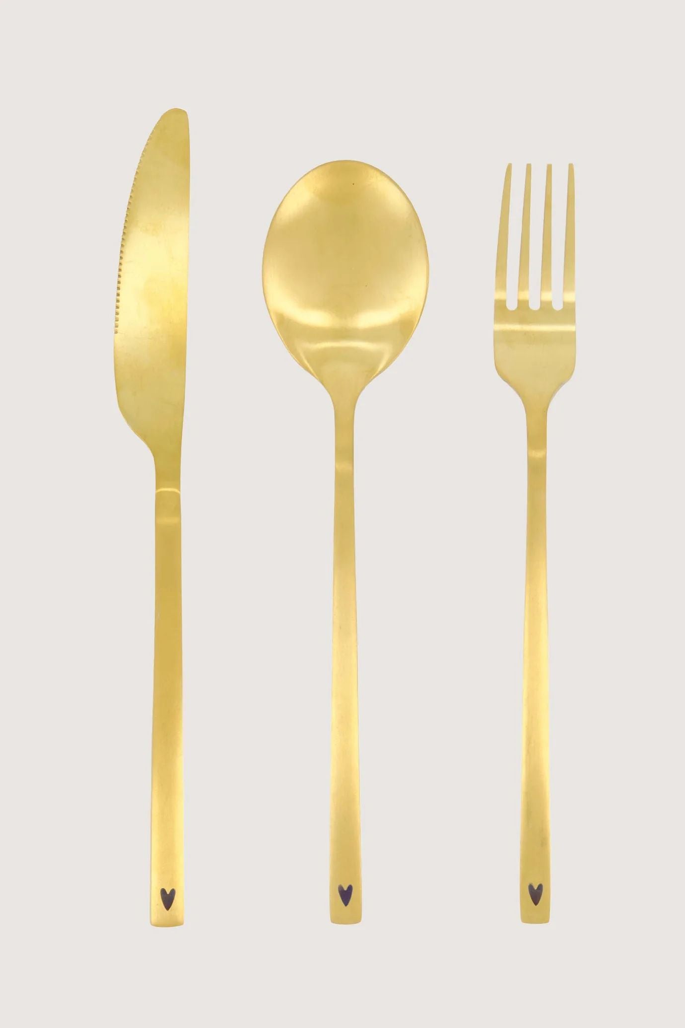 Zusss bestekset 3 delig goud