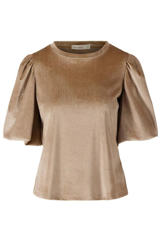 Zusss rib velour pofmouw top kit / goud