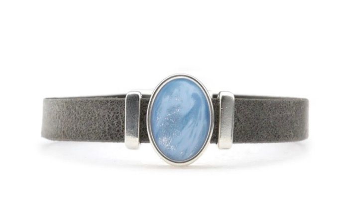 Qoss diede armband zilver M
