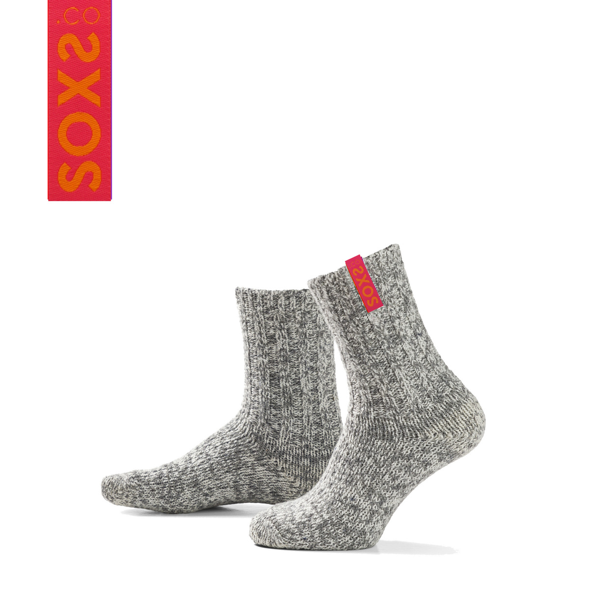 Soxs sox5080 original medium grijze wol neon affair 37 - 41
