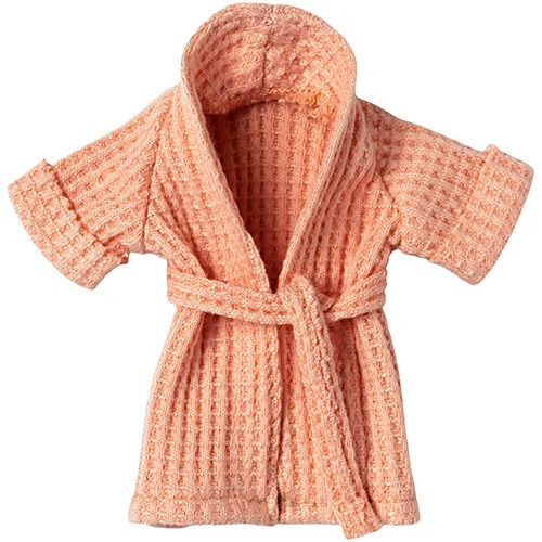 Maileg bathrobe mum mouse coral