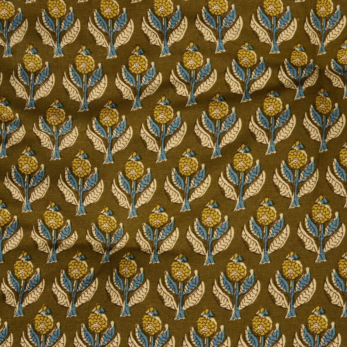 Madam stoltz printed cotton mattress mustard flower 60x 100cm