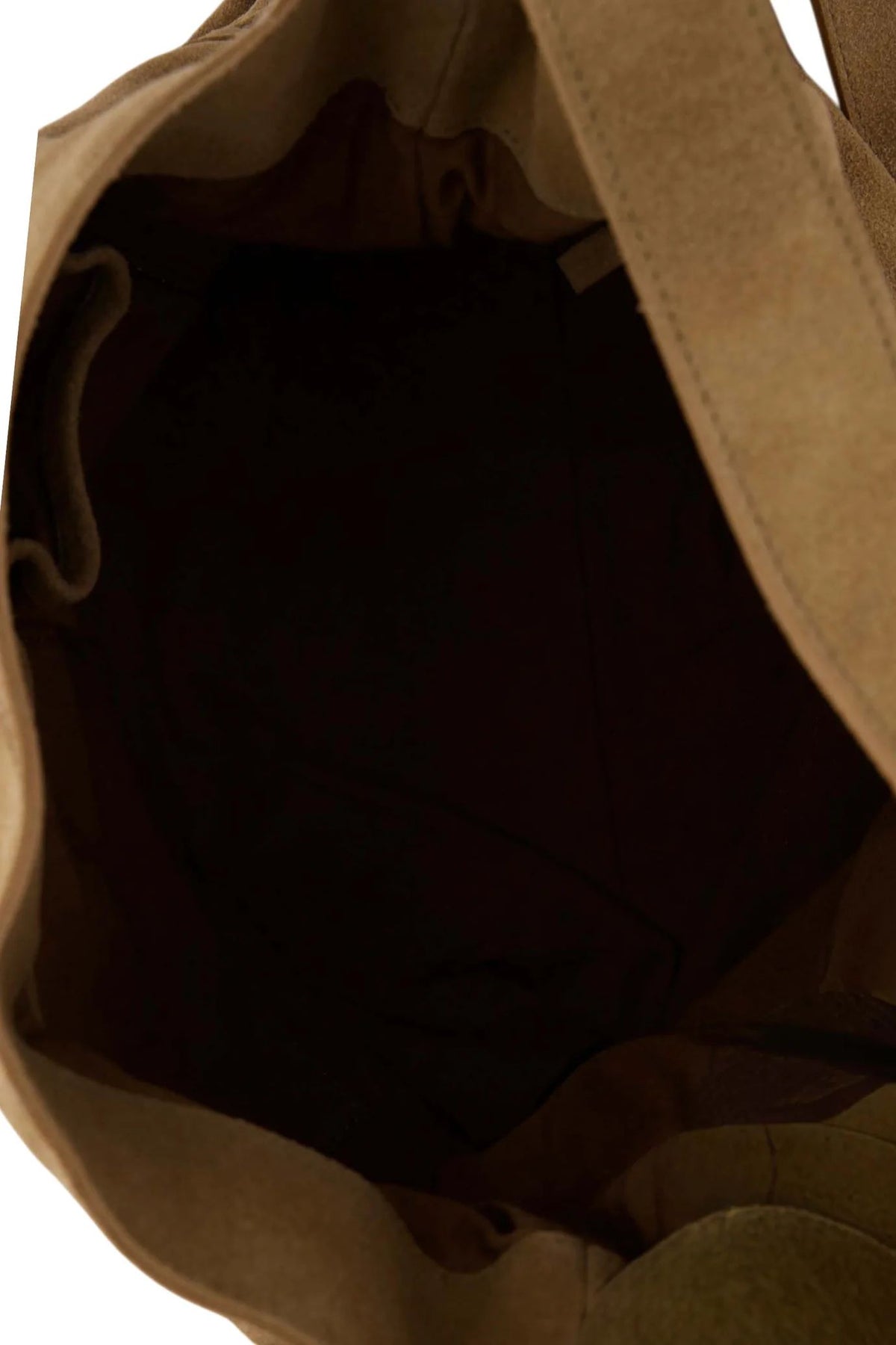 Suede tas met knoop detail