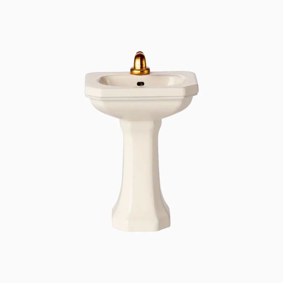 Maileg bathroom sink mouse off white