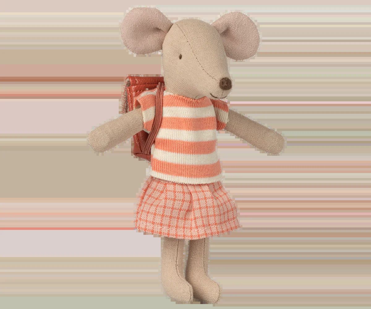 Maileg tricycle mouse big sister coral