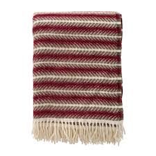 Klippan Oscar multi burgundy 100% organic lambswool