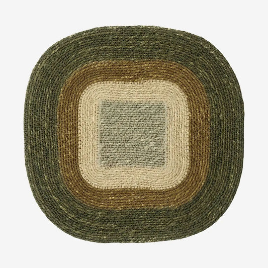 Madam stoltz square seagrass placemat Khaki