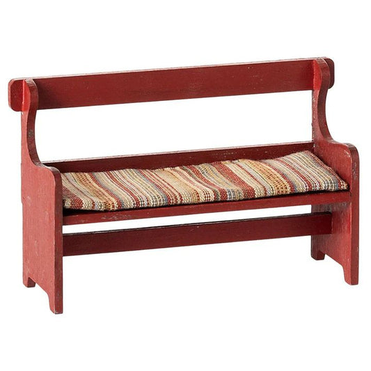 Maileg bench mouse red