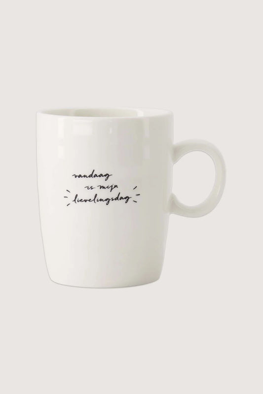 Zusss theemok lievelingsdag wit / zwart