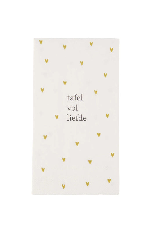 Zusss servetten rechthoek hartjes tafel vol liefde