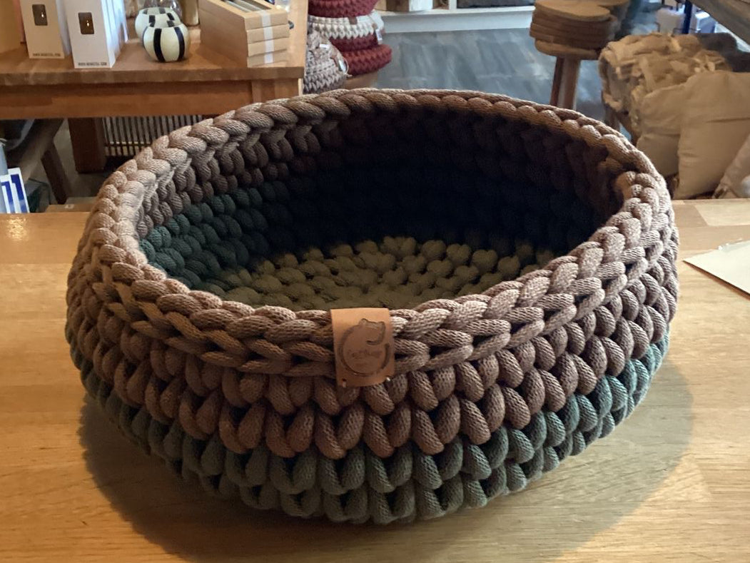 CatNapBasket Avocado/mokka maat M