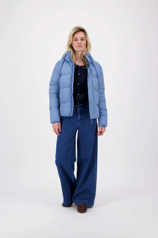 Zusss bubblecoat met teddy details Ice blue