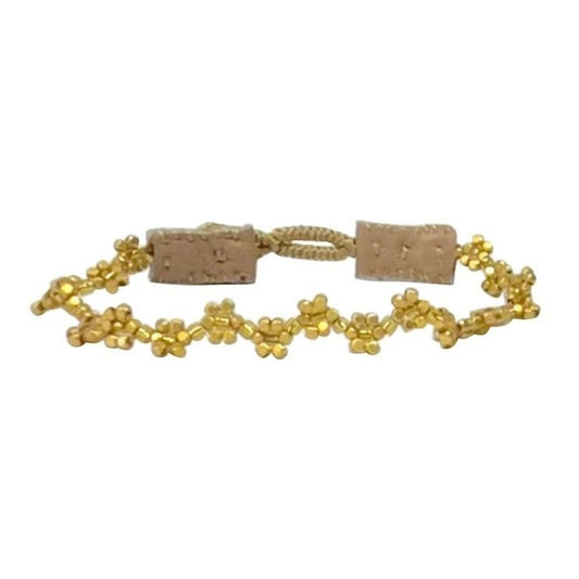 Ibu bracelet cap flower gold