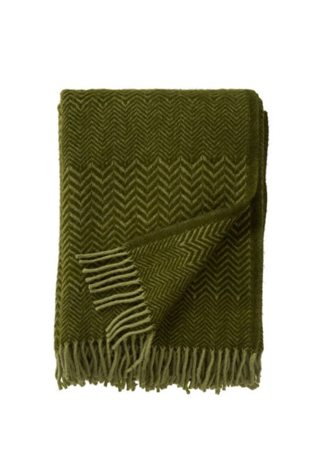 Klippan zigzag Basil green 100% eco labswool