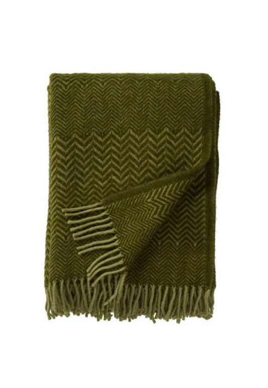 Klippan zigzag Basil green 100% eco labswool