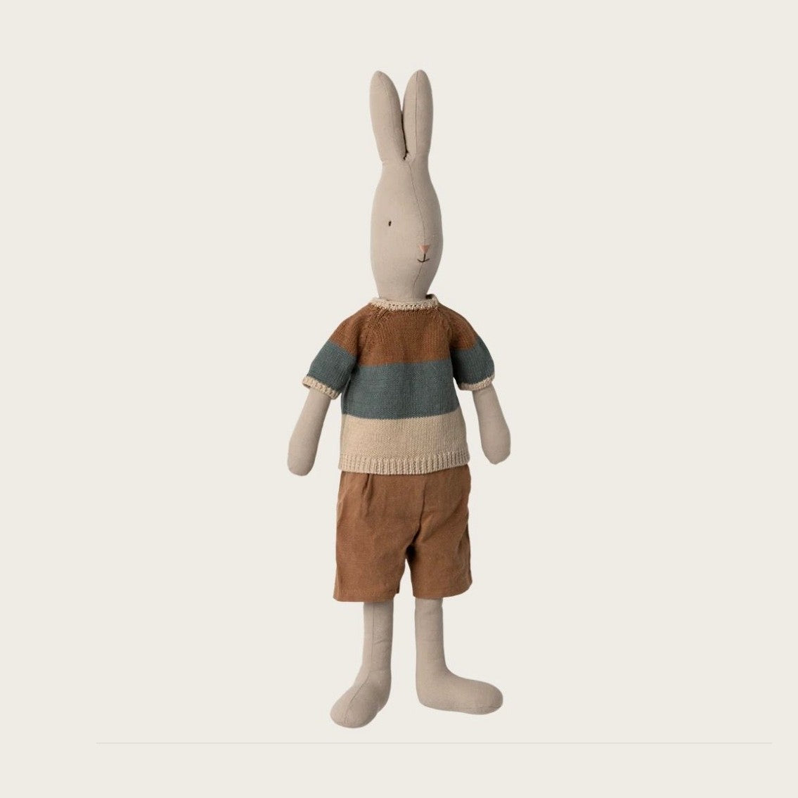 Maileg rabbit size 4 classic knitted shirt and shorts