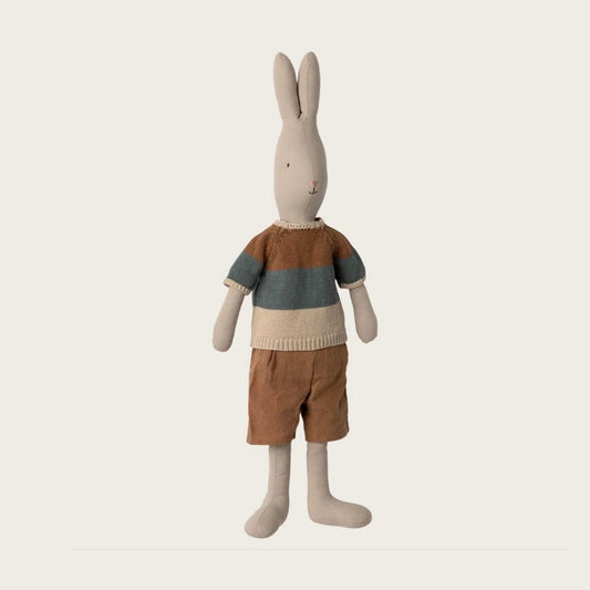 Maileg rabbit size 4 classic knitted shirt and shorts