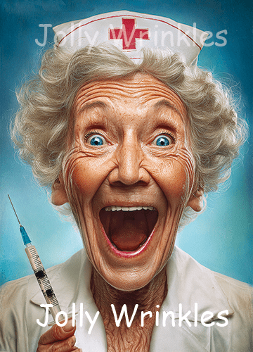 Jolly wrinkles ansichtkaart Prikje