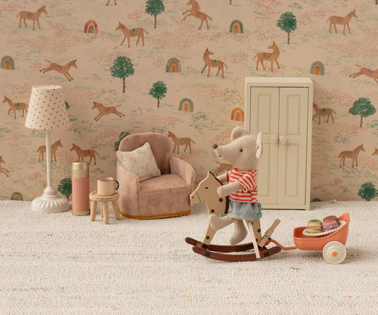 Maileg rocking horse mouse spotted
