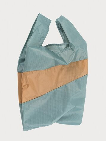 The new shopping bag grey & camel large