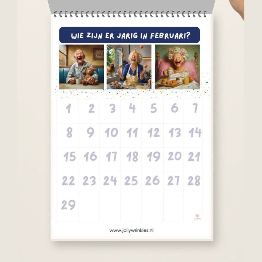 Jolly wrinkles verjaardags kalender